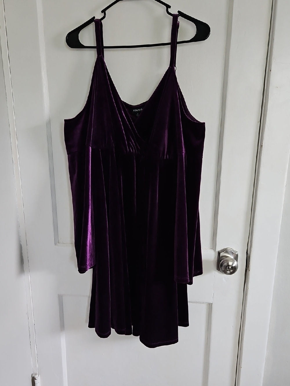 torrid Deep Purple Velvet Mini Dress with Spaghetti Straps